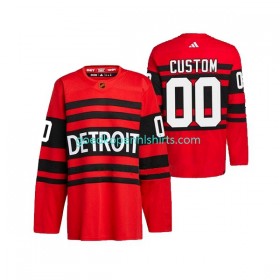 Detroit Red Wings Custom Adidas 2022-2023 Reverse Retro Rood Authentic Shirt - Mannen